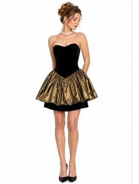 laura ashley strapless dress Vintage Velvet Dropped Waist This stunning strapless dress features an intricate hand beaded design that adds a touch of luxury and brilliance Laura Ashley Strapless Dresses for